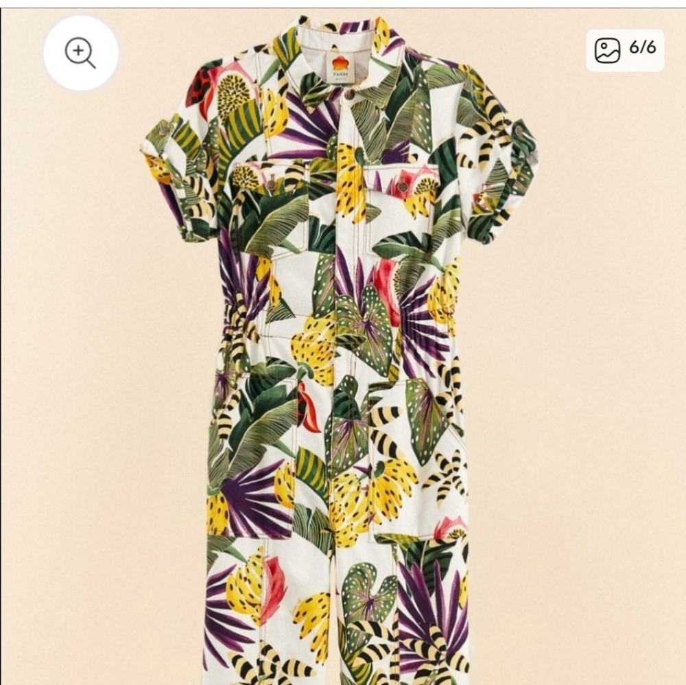 Farm Rio Leaf Jumpsuit - Picture 5 of 5